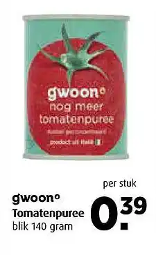 Boni Gwoon Tomatenpuree aanbieding