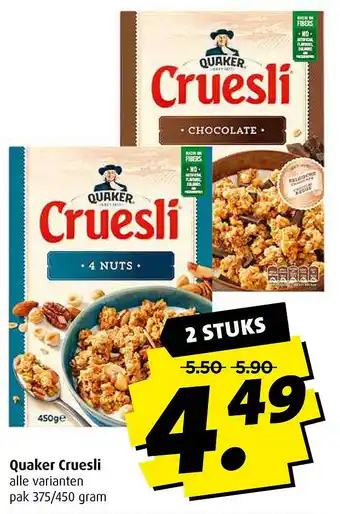Boni Quaker Cruesli aanbieding