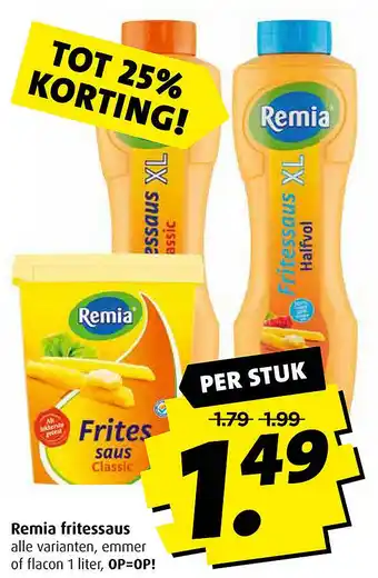 Boni Remia fritessaus aanbieding