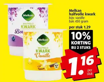 Boni Melkan halfvolle kwark aanbieding