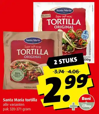 Boni Santa Maria tortilla aanbieding