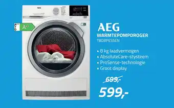 Obbink AEG WARMTEPOMPDROGER T8DBPESSEN aanbieding