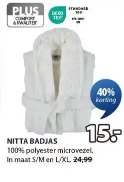 Jysk NITTA BADJAS aanbieding