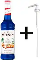 Bol.com Monin Blue Curacao 70cl Koffiesiroop Met Doseer Pompje aanbieding