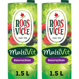 Albert Heijn Roosvicee Multivit bosvruchten 2-pack aanbieding