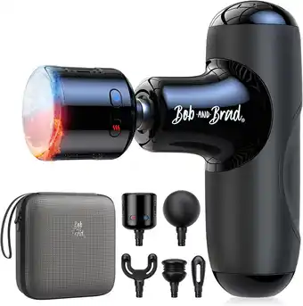 Amazon Mini-massagepistool met Warmte en Koude, Bob and Brad Q2 Pro Zakformaat Diepe Weefselmassagepistool, Ultrasilencieze Draagbar aanbieding