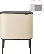 Bol.com Brabantia Bo Touch Bin Prullenbak - 11 + 23 liter - Afvalscheiding - Soft Beige aanbieding