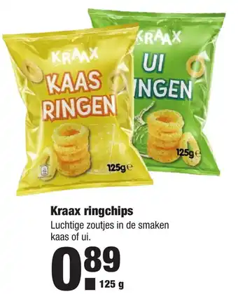 ALDI Kraxx ringchips 125g aanbieding