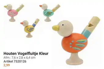 Lobbes Houten Vogelfluitje Kleur aanbieding