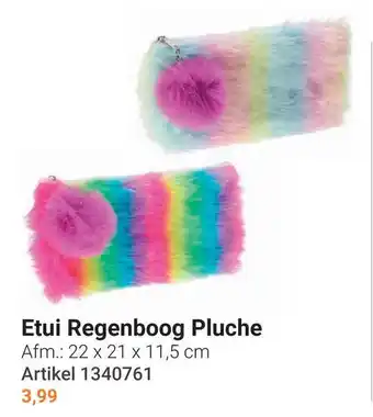 Lobbes Etui Regenboog Pluche aanbieding