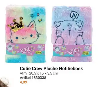 Lobbes Cutie Crew Pluche Notitieboek aanbieding