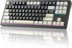 Amazon YUNZII YZ87 Pakking Mechanisch Toetsenbord, TKL Draadloze Hot-Swap Gaming Toetsenbord met 4-Layer Padding, BT5.0/2.4G/USB-C N aanbieding