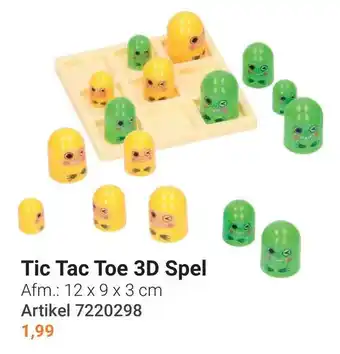 Lobbes Tic Tac Toe 3D Spel aanbieding