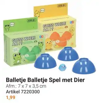 Lobbes Balletje Balletje Spel met Dier aanbieding