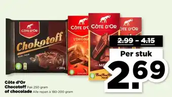 PLUS Côte d'Or Chokotoff of chocolade aanbieding