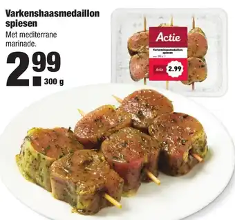 ALDI Varkenshaasmedaillon spiesen 300g aanbieding