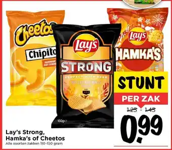 Vomar Voordeelmarkt Lay's Strong, Hamka's Of Cheestos aanbieding