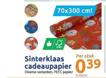 Action Sinterklaas Cadeaupapier aanbieding