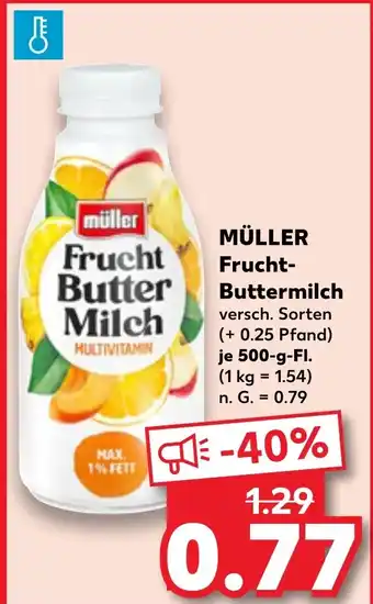 Kaufland DE MÜLLER Frucht- Buttermilch aanbieding