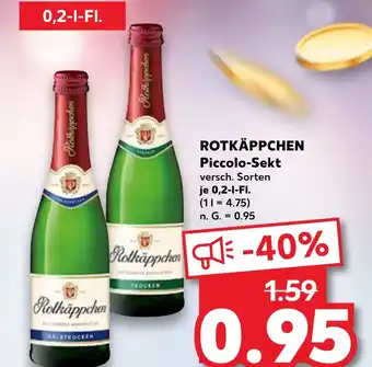 Kaufland DE ROTKÄPPCHEN Piccolo-Sekt aanbieding