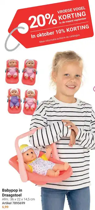 Lobbes Babypop in Draagstoel aanbieding