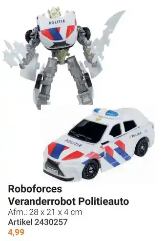 Lobbes Roboforces Veranderrobot Politieauto aanbieding