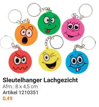 Lobbes Sleutelhanger lachgezicht aanbieding