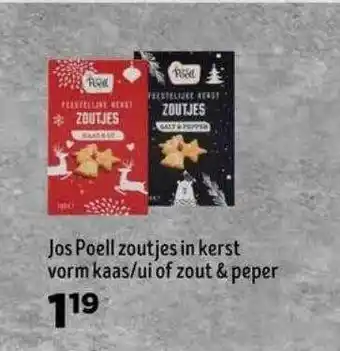 Jumbo Jos Poell Zoutjes In Kerst Vorm Kaas-Ui Of Zout & Peper aanbieding