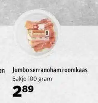 Jumbo Jumbo Serranoham Roomkaas aanbieding