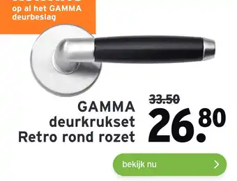 GAMMA GAMMA deurkrukset Retro rond rozet aanbieding