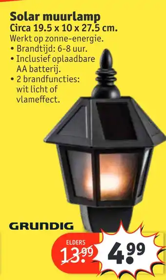 Kruidvat Solar muurlamp aanbieding