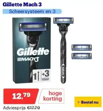 Bol.com Gillette Mach 3 aanbieding