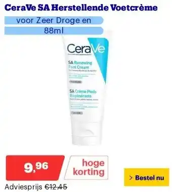 Bol.com CeraVe SA Herstellende Voetcrème aanbieding