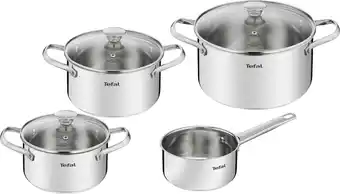 Bol.com Tefal Cook Eat 4-delige kookset (steelpan 16 cm kookpan 16/20/24 cm) aanbieding