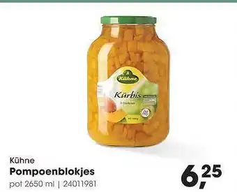 HANOS Kühne Pompoenblokjes 2650ml aanbieding