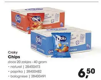 HANOS Croky Chips 40g aanbieding