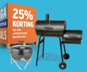 GAMMA op alle Jamestown barbecues aanbieding