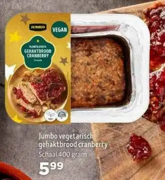 Jumbo Jumbo Vegetarisch Gehaktbrood Cranberry aanbieding