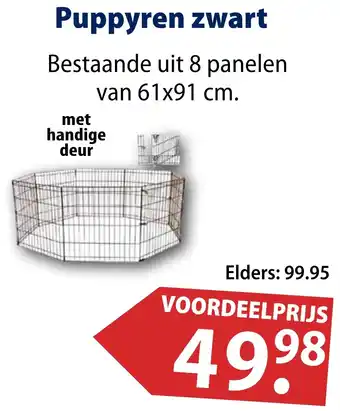 Huisdier Voordeelshop Puppyren zwart aanbieding