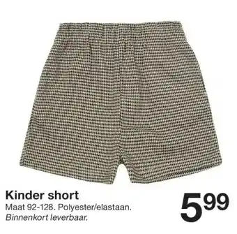 Zeeman Kinder short aanbieding