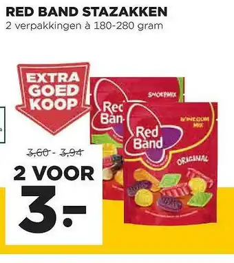 Jumbo Red Band Stazakken aanbieding