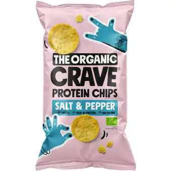 Albert Heijn The Organic Crave Protein chips salt & pepper aanbieding