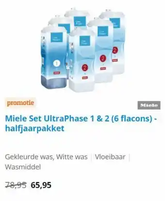 Coolblue Miele Set UltraPhase 1&2 (6 Flacons)-halfjaarpakket aanbieding