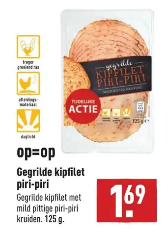 ALDI Gegrilde kipfilet piri-piri 125g aanbieding