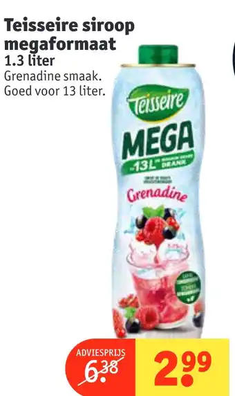 Kruidvat Teisseire siroop megaformaat 1,3 liter aanbieding