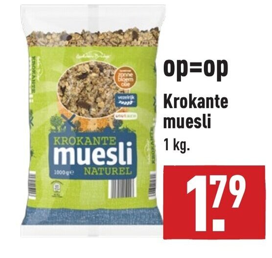 Krokante muesli 1kg aanbieding bij ALDI