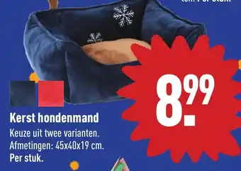 ALDI Kerst hondenmand 45x40x19 cm aanbieding