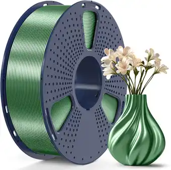 Amazon SUNLU Silk 3D Printer Filament, PLA PLUS Silk Filament, 1.75mm Smooth Silk PLA+ Filament (1KG PLA+ Zijde Brons) aanbieding