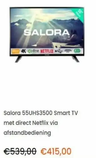 Correct SALORA Smart TV | 55UHS3500 aanbieding