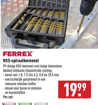 ALDI Ferrex HSS-spiraalborenset aanbieding